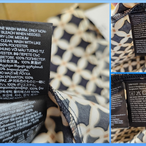 H&M Balloon Sleeve Raglan Womens Loose Baggy Blouse - Picture 12 of 15